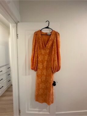 divine smile midi dress orange Divine Smile Midi Dress Orange
